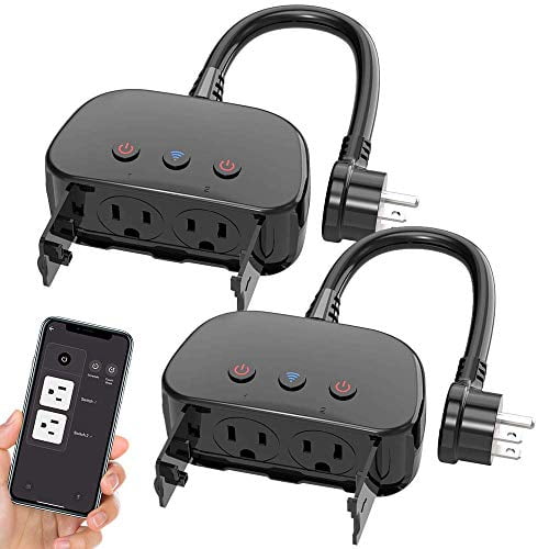 Upgraded Version WiFi Smart Plug Compatible with Alexa and Google Home IFTTT for your Smart Home 2 Pack Energy Monitoring Timing Wireless Outlets APP Remote Control from Anywhere; No hub required Upgraded Version WiFi Smart Plug Compatible with Alexa and Google Home IFTTT for your Smart Home 2 Pack Energy Monitoring Timing Wireless Outlets APP Remote Control from Anywhere; No hub required
